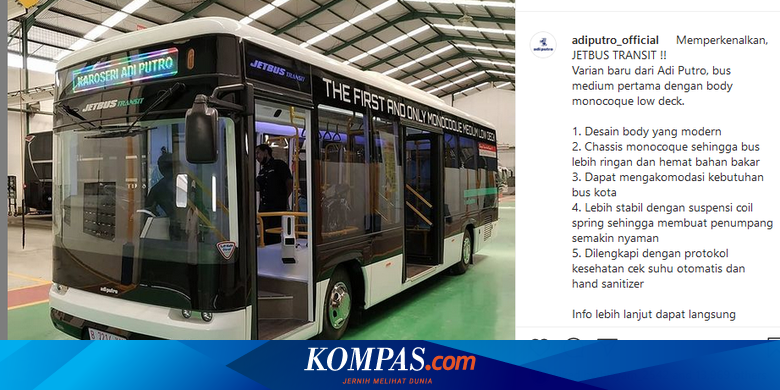 Karoseri Adiputro Kenalkan Bus Medium Monokok, Futuristik - Vimarsana News