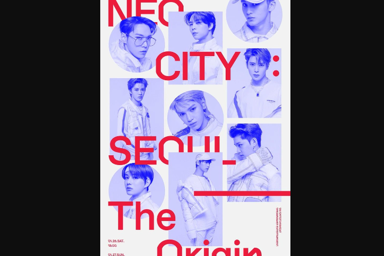 Poster konser NCT 127 1ST TOUR, NEO CITY: SEOUL - THE ORIGIN yang akan ditayangkan di bioskop.