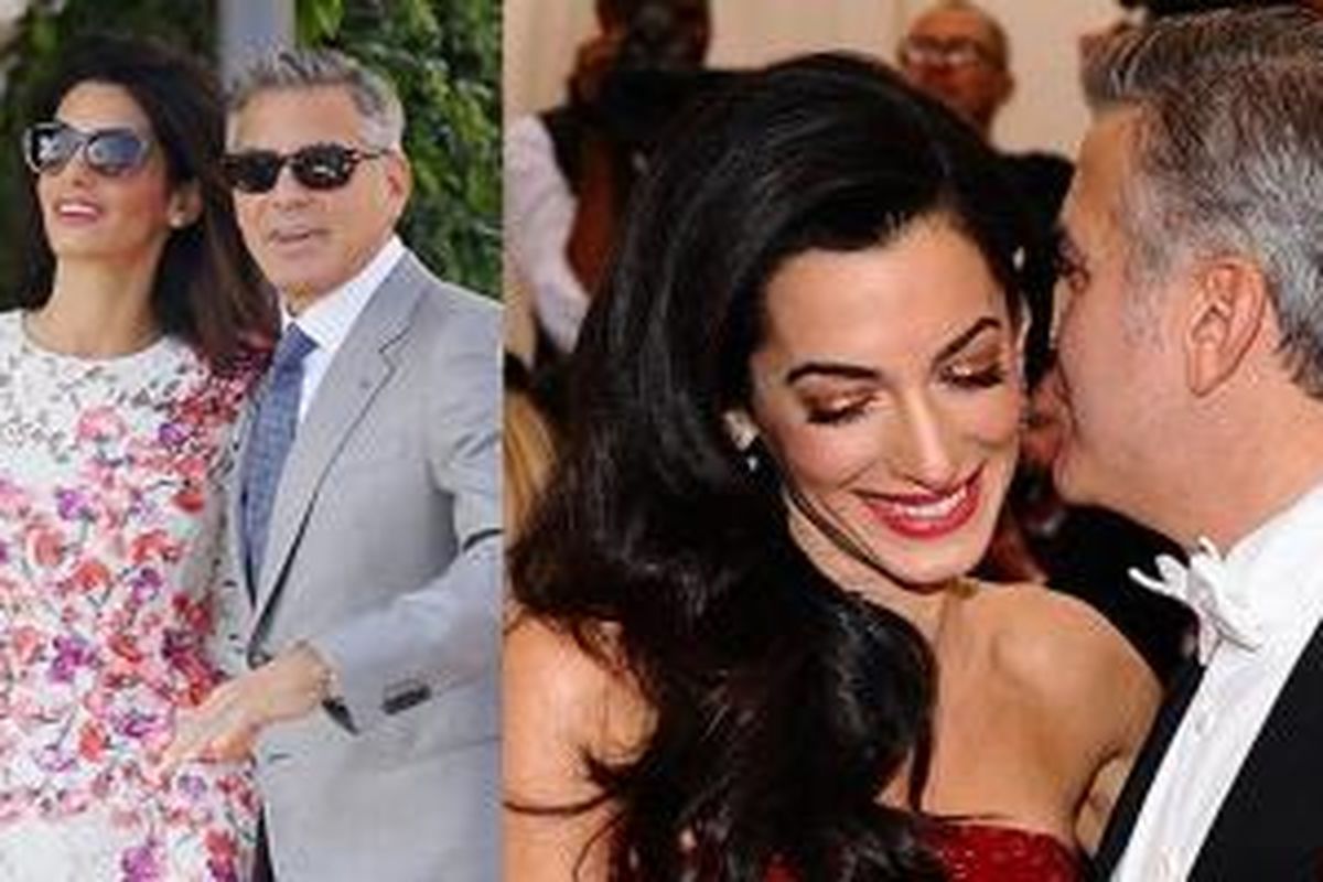 George Clooney dan sang istri, Amal Alamuddin. 
