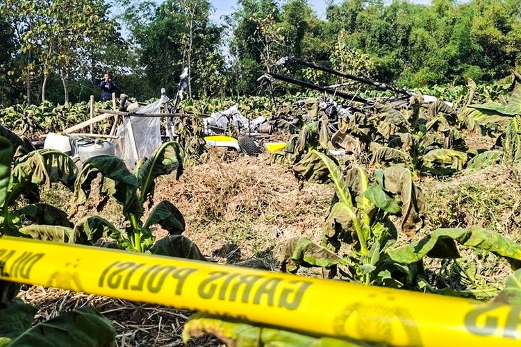 Detik-detik Pesawat Aerosport Jatuh di Blora: Bodi hingga Mesin Hancur, 2 Kru Selamat