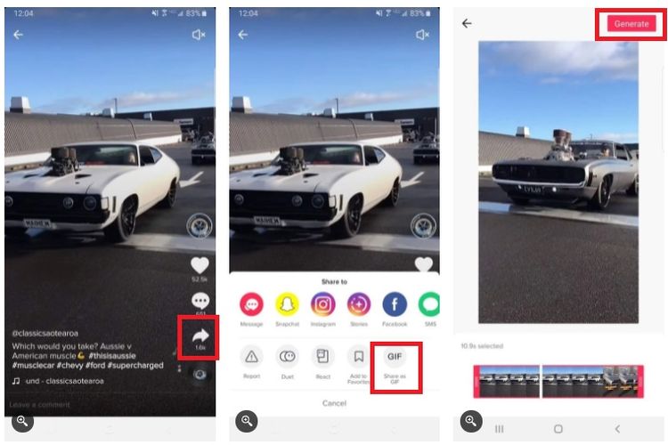 Cara membuat GIF dari video TikTok