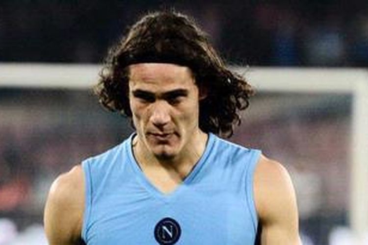 Penyerang Napoli asal Uruguay, Edinson Cavani.