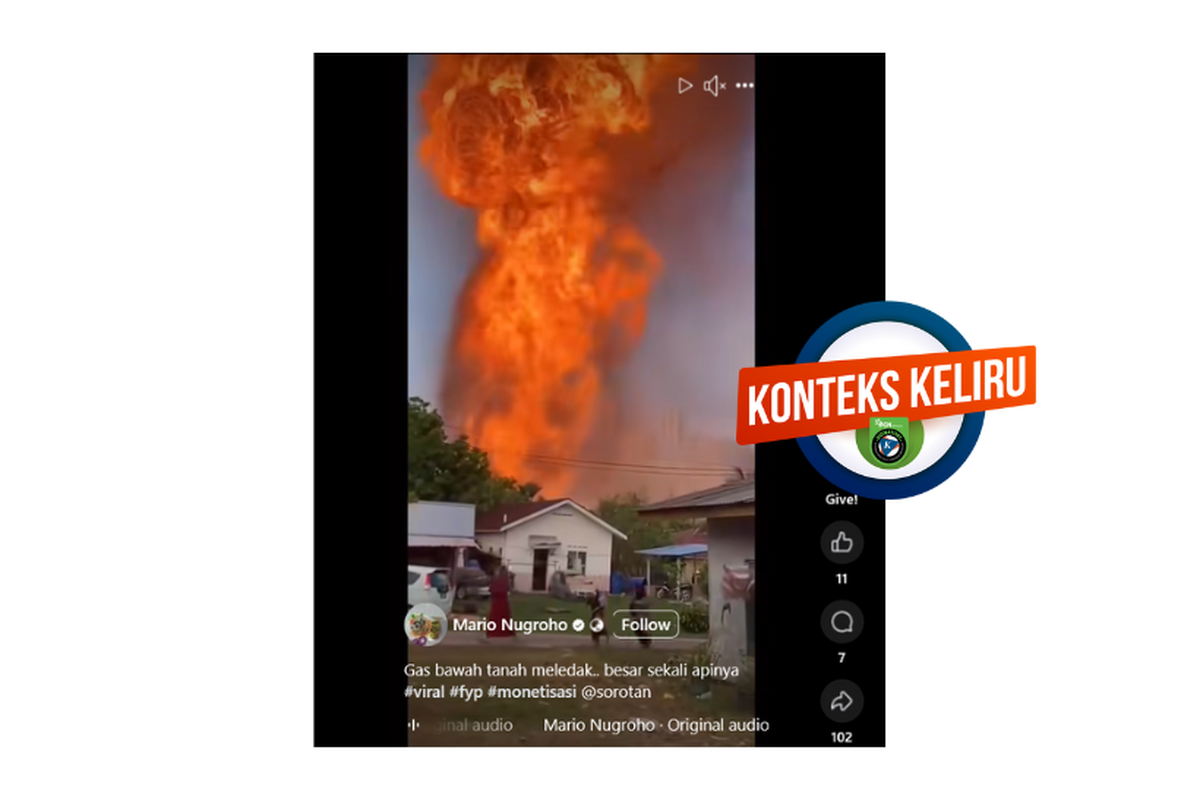 Klarifikasi, video ledakan pipa gas ini bukan di Indonesia, tetapi di Malaysia