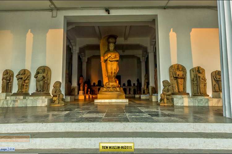 Tangkapan layar tur virtual Museum Nasional Indonesia, Selasa (7/4/2020).