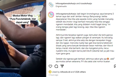 Viral Video Pengendara Motor Pura-pura Tertabrak Mobil