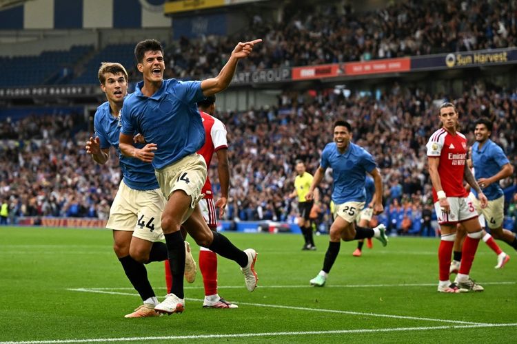 Hasil Brighton Vs Arsenal 3-0, Kado Ulang Tahun yang Indah untuk The Seagulls