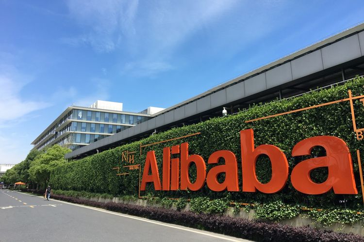 An image of Chinese firm Alibaba building. 