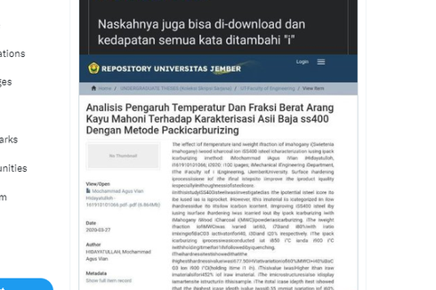 Penjelasan Unej soal Dugaan Alumnusnya yang Disebut Plagiat Skripsi