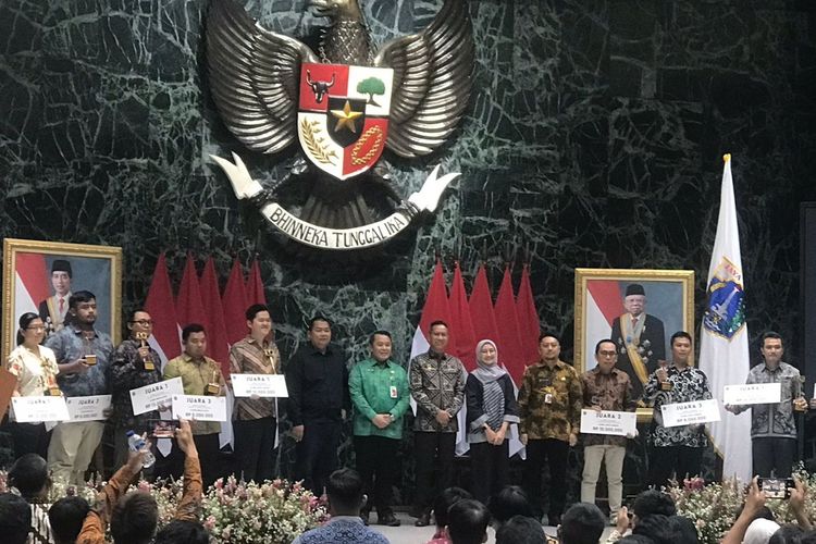 Pj Gubernur DKI Jakarta Heru Budi Hartono dalam acara Penugerahan Pemenang Lomba Fotografi Color of Jakarta 2023, Selasa (27/7/2023).