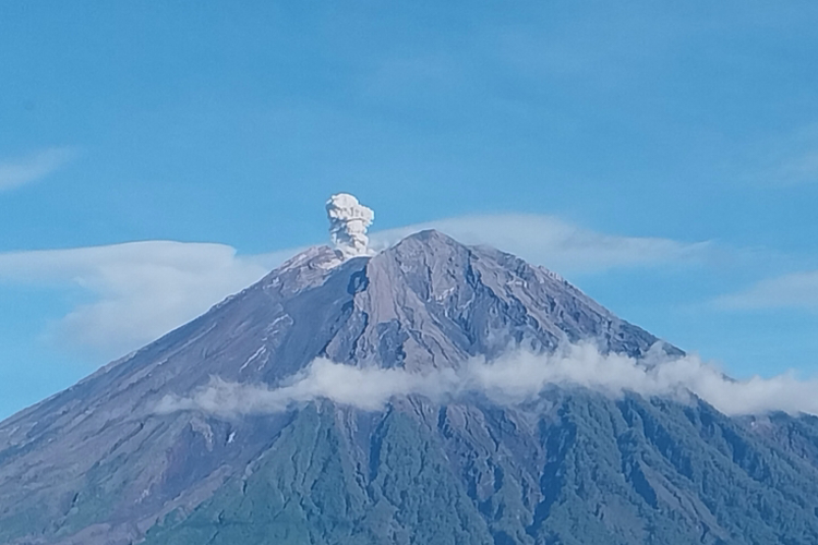 Jumat Pagi, Gunung Semeru Meletus 4 Kali, Semburkan Kolom Abu 500 Meter
