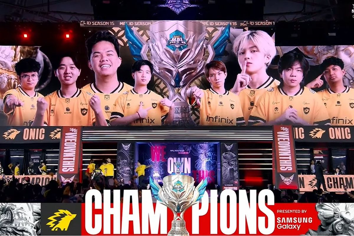 Onic Esports menjadi juara MPL S15 setelah mengalahkan RRQ di grand final dalam pertandingan berformat best of seven, Minggu (15/6/2025).