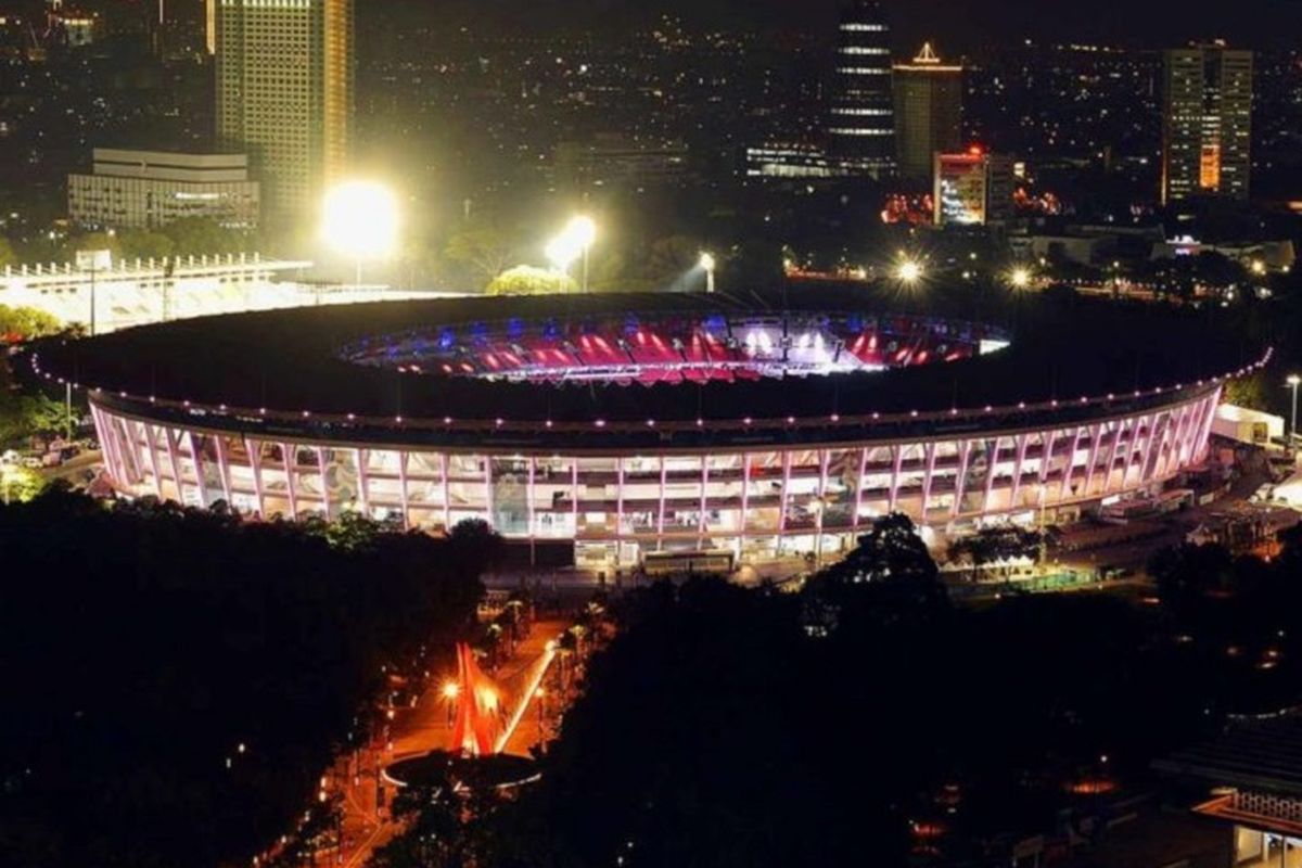 Kawasan Gelora Bung Karno, Senayan, Jakarta. Gambar diambil pada Kamis (16/8/2018). 