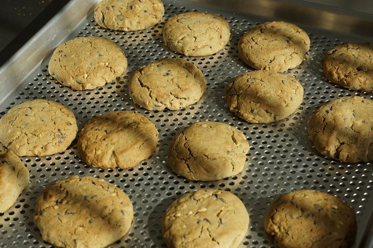 ilustrasi cookies tepung beras merah. 