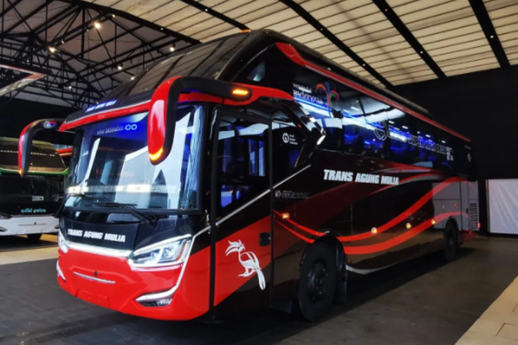 Bus terbaru milik PO Trans Agung Mulia dengan sasis Hino dan bodi rakitan Karoseri Laksana