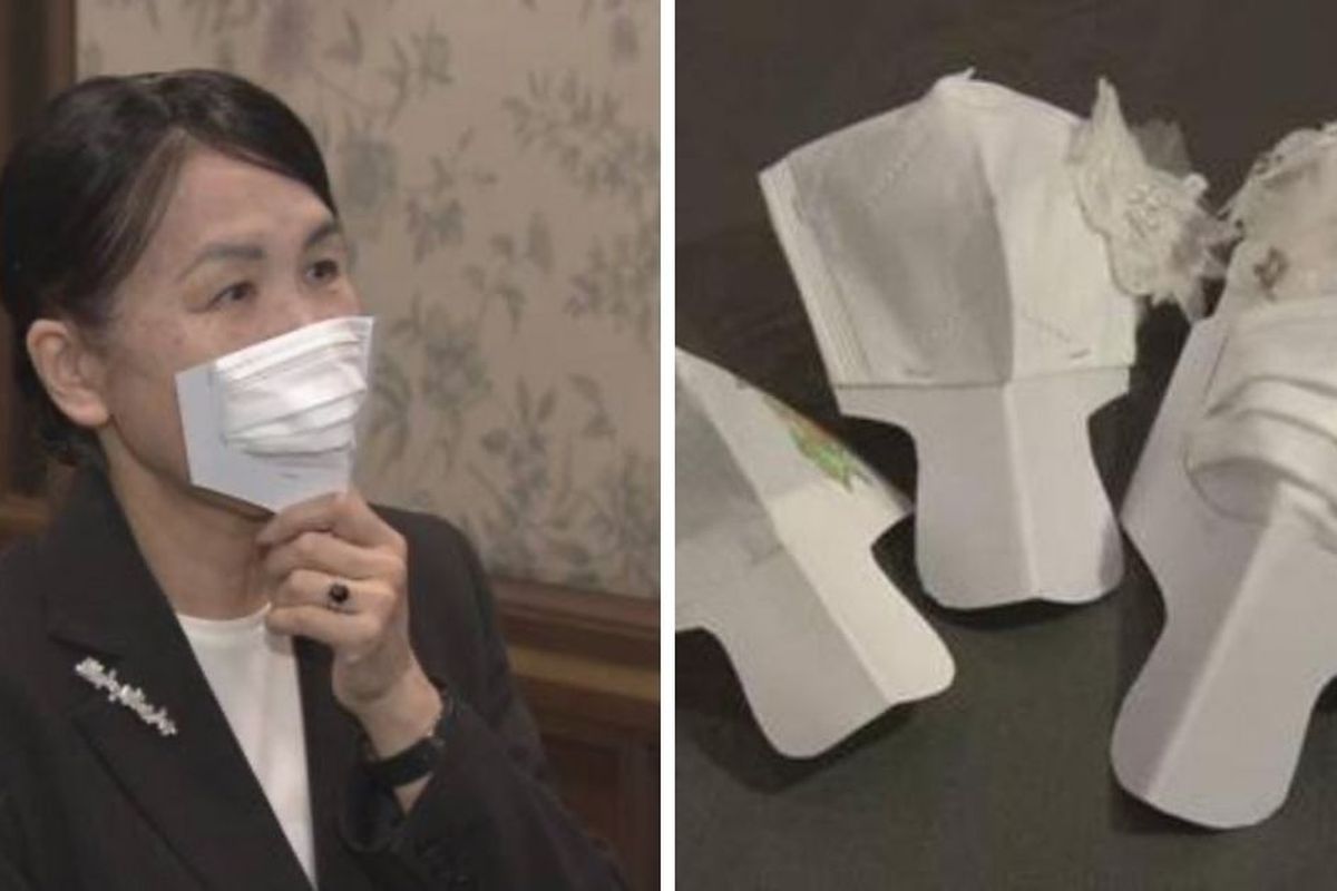 Sebuah universitas di Jepang bereksperimen membuat masker khusus yang bisa digunakan untuk makan malam.