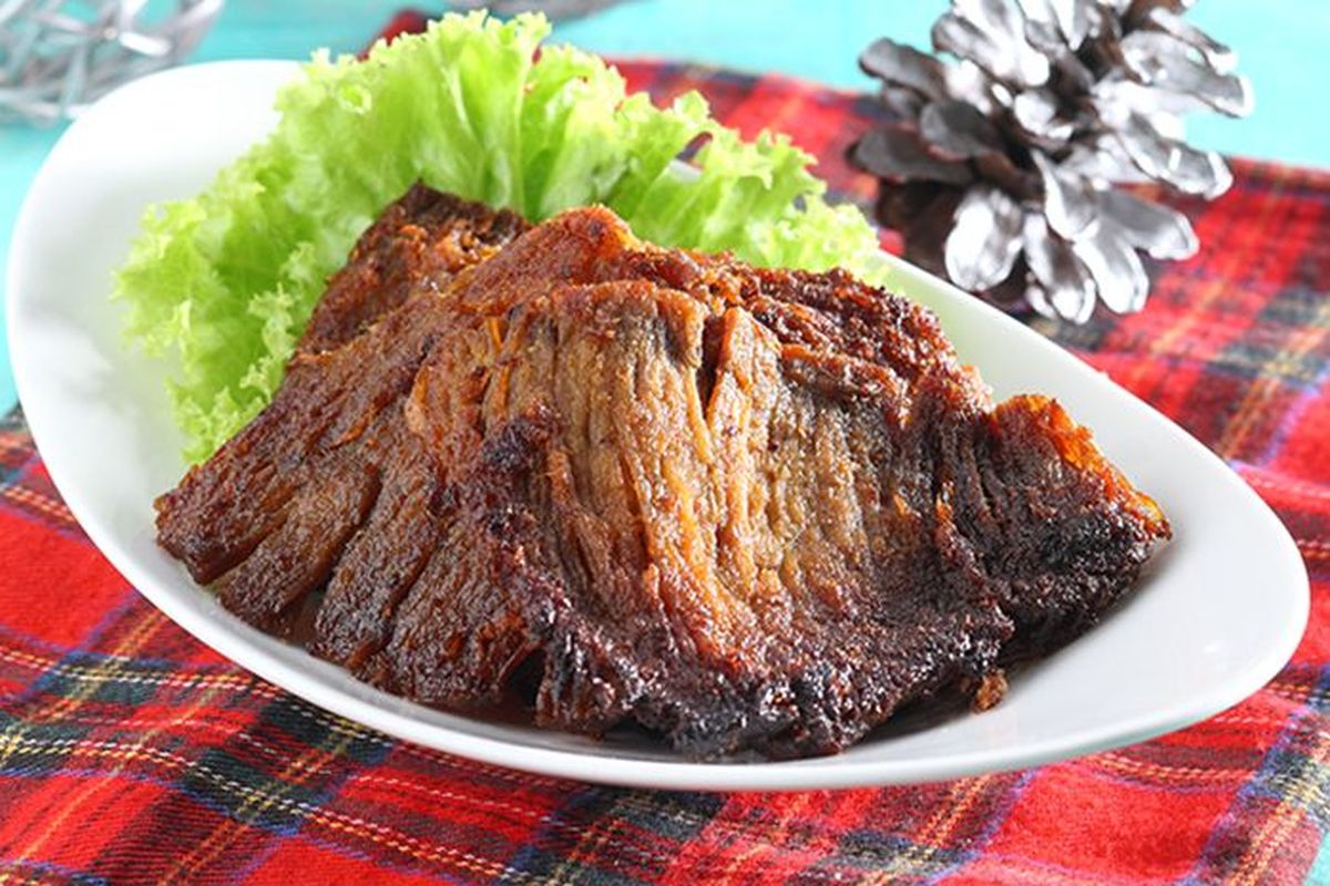 Ilustrasi gepuk daging sapi. 
