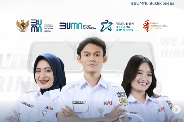 KAI Buka Lowongan Kerja dalam Rekrutmen Bersama BUMN 2025, Simak Syarat dan Cara Daftarnya
