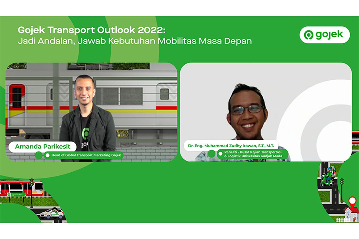 Head of Global Transport Marketing Gojek Amanda Parikesit dan Peneliti Pusat Kajian Transportasi dan Logistik (Pustral) Universitas Gadjah Mada (UGM) Muhammad Zudhy Irawan 