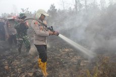 Kebakaran Hutan di Bengkalis Riau, Petugas Masih Berjibaku dengan Api