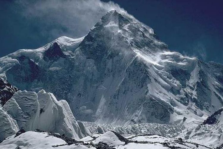 Sisi utara gunung K2 di Pakistan yang merupakan gunung tertinggi kedua di dunia.