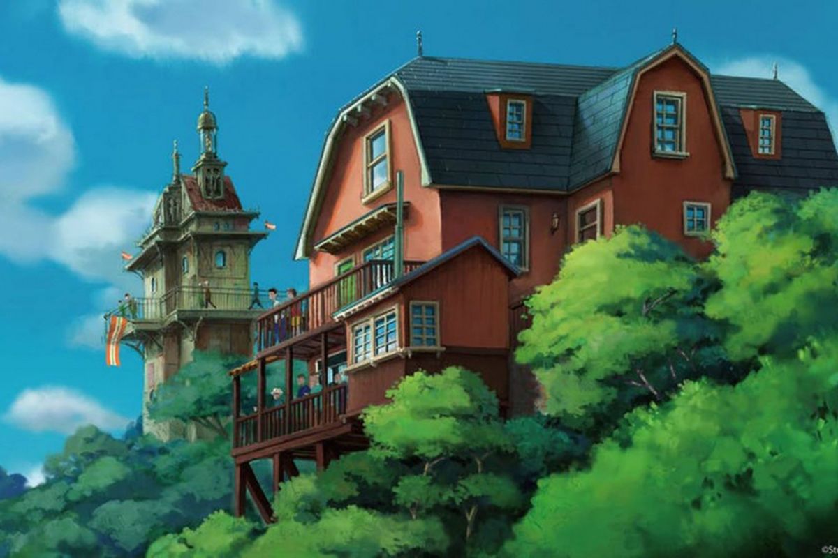 Taman hiburan seluas 200 hektar ini akan menampilkan bangunan bata Eropa yang muncul di banyak film studio Ghibli.