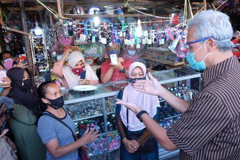 Ganjar Cek Kesiapan Penutupan Pasar yang Jadi Episentrum Corona di Temanggung