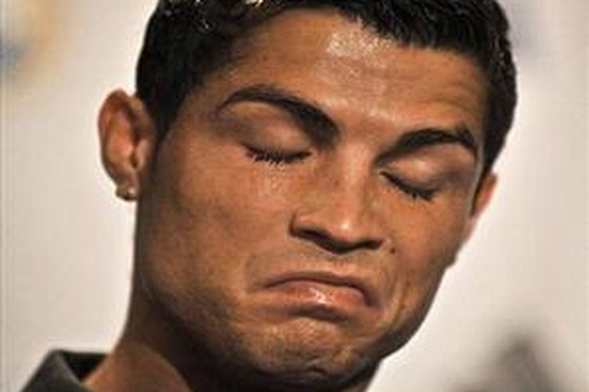 Penyerang Real Madrid, Cristiano Ronaldo.