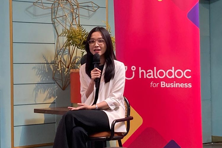 Head of Business Strategy Halodoc Puspa Angelia dalam konferensi pers Halodoc Indonesia Health Insigghts Q2 2026 Industry Report di Jakarta, Senin (27/4/2026).