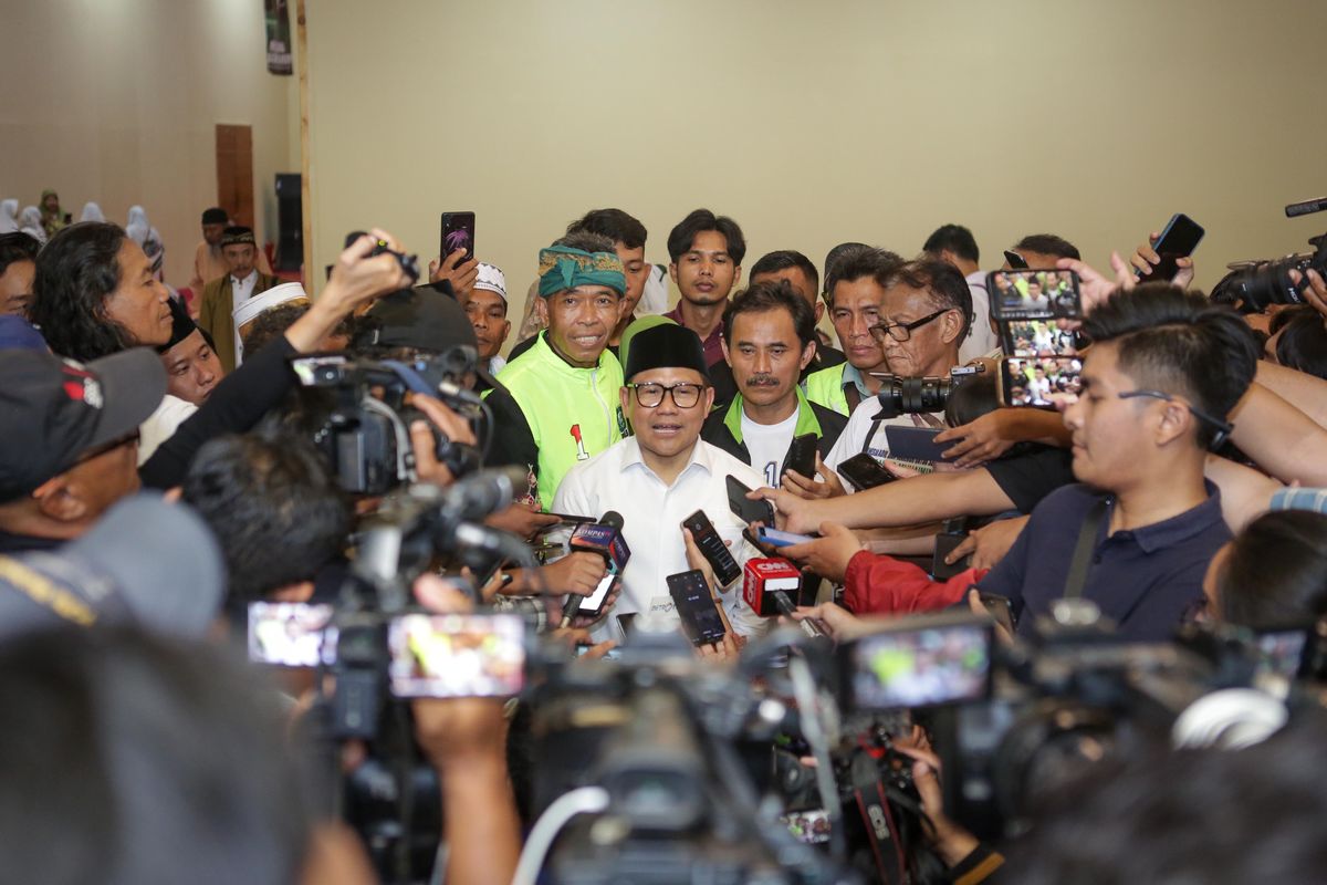 Cawapres nomor urut 1 Muhaimin Iskandar di Badung, Bali, Jumat (26/1/2024). 