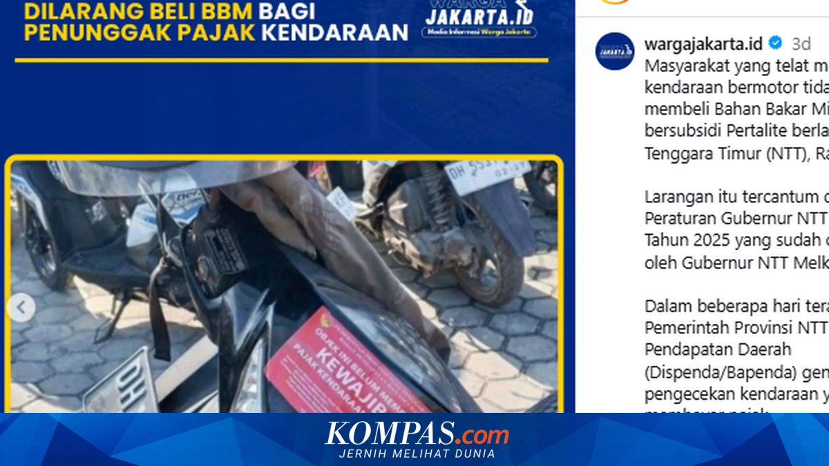 Viral Stiker Penunggak Pajak Tak Bisa Beli Pertalite, Begini Penjelasannya
