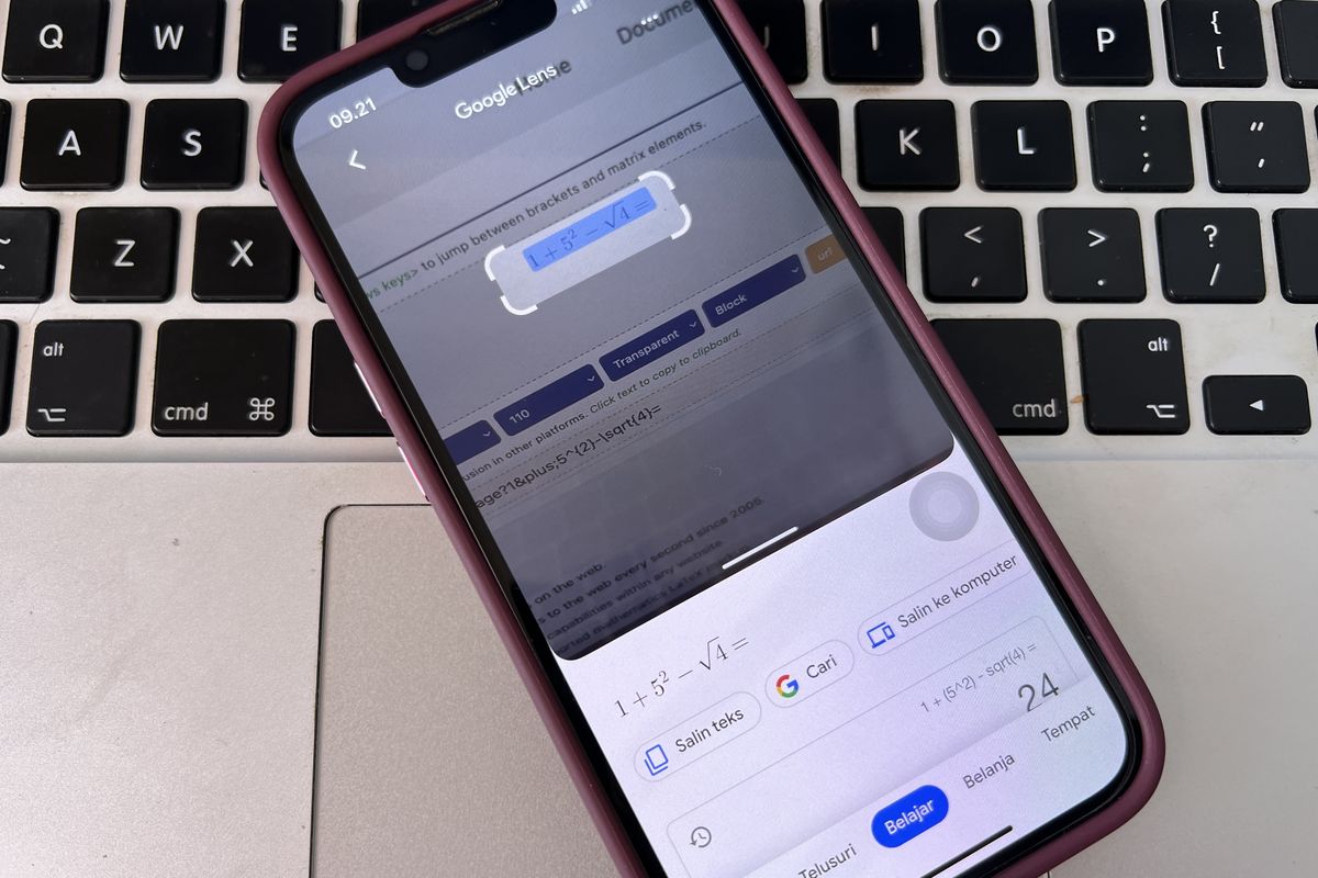 Cara menjawab soal matematika di Google dengan Google Lens.