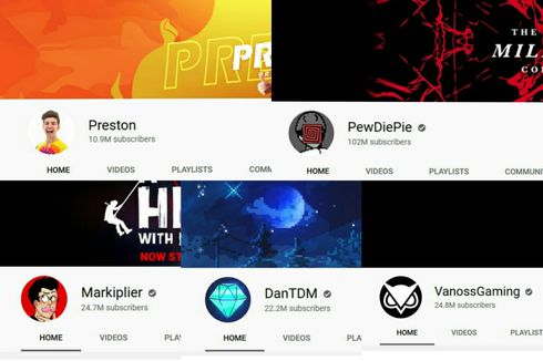 5 Youtuber Terkaya di Dunia yang Mengelola Channel Game