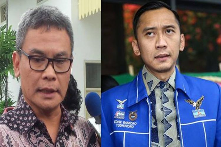 Juru bicara kepresidenan Johan Budi dan Ketua Fraksi Partai Demokrat Edhie Baskoro Yudhoyono (Ibas),