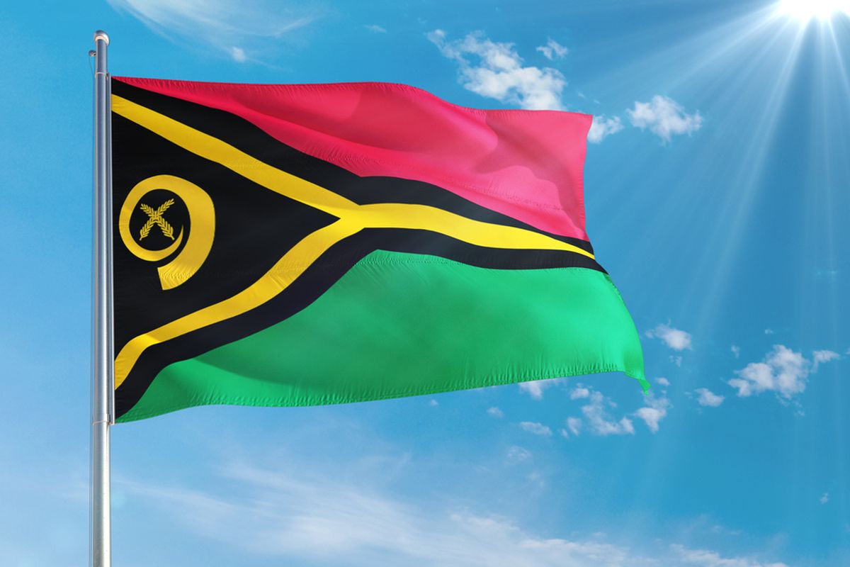 Ilustrasi bendera negara Vanuatu