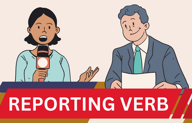 Reporting verb&nbsp;adalah kata kerja yang digunakan untuk melaporkan sesuatu kepada orang lain, misalnya seperti peristiwa yang baru saja kita lihat.
