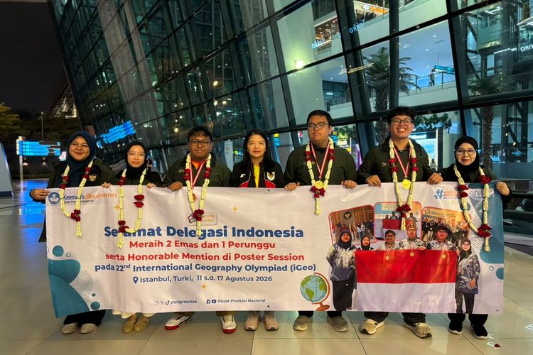Siswa Indonesia Raih 3 Medali di Kompetisi Geografi Internasional 2026