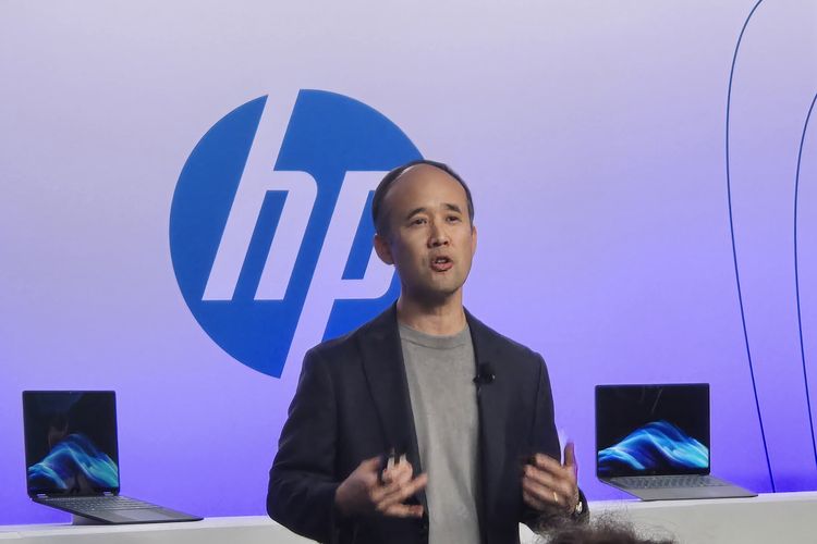 Alex Cho, President Personal System Group HP Inc. di acara HP Imagine 2024 di Palo Alto, AS, Selasa (24/9/2024).