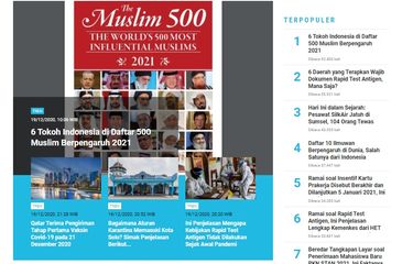 Berita terpopuler Tren, Minggu (20/12/2020).