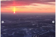 Orang Rusia di Murmansk Arktik Sambut Matahari Terbit Pertama Tahun 2021