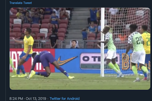 VIDEO - Brasil Vs Nigeria, Kiper Super Eagle Cedera Parah