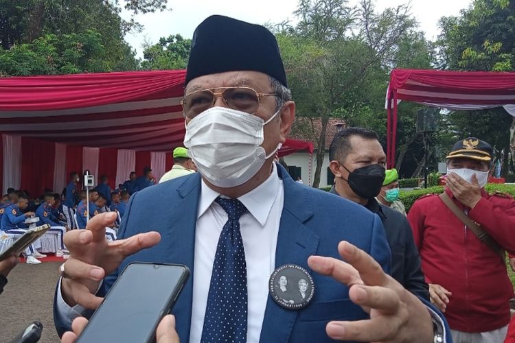 Wali Kota Tangerang Selatan Benyamin Davnie Saat Hadiri Acara Bakti Taruna di Monumen Daan Mogot, BSD City, Tangsel pada Rabu (26/1/2022)