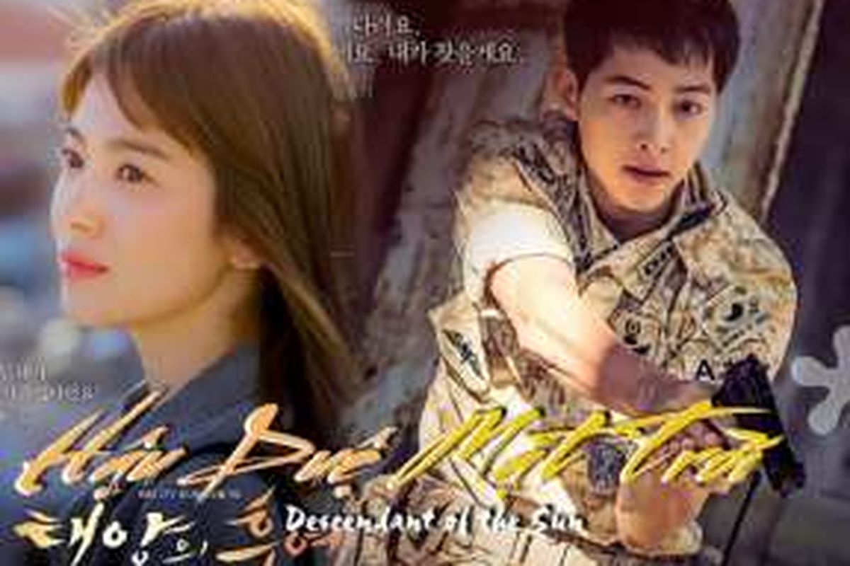 Poster drama seri Korea Descendant of the Sun di Vietnam.