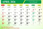 Kalender April 2026 Lengkap Tanggal Merah dan Hari Libur Nasional