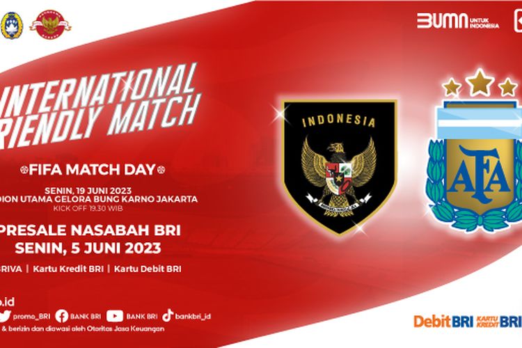 link tiket timnas Indonesia vs Argentina