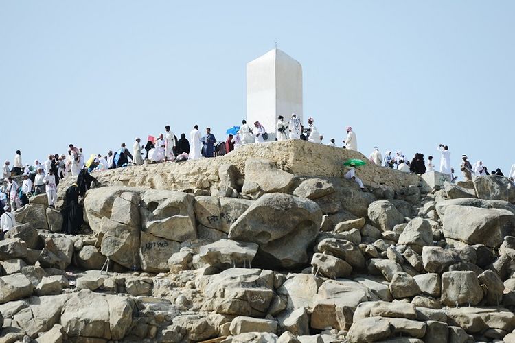 Jabal Rahmah di Arafah, Arab Saudi. Ini jadwal puasa Arafah Jelang Idul Adha 2022.