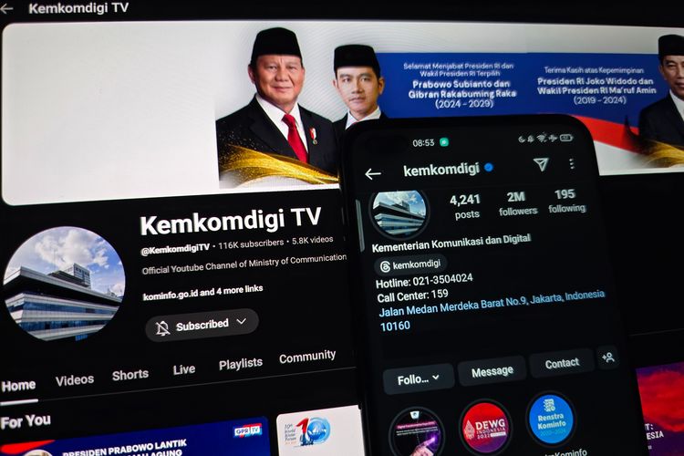 Kementerian Komunikasi dan Digital kini mulai menggunakan singkatan Komdigi di akun media sosialnya, per Jumat (25/10/2024).