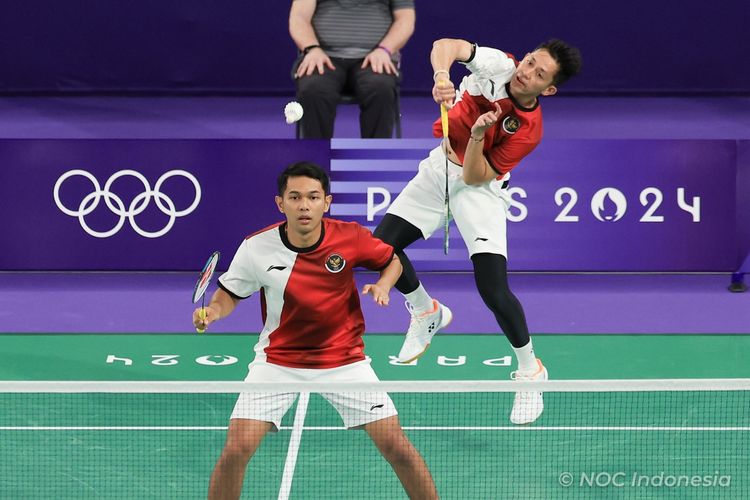 Foto : Hasil Olimpiade Paris 2024, Fajar/Rian Tumbangkan Wakil Jerman