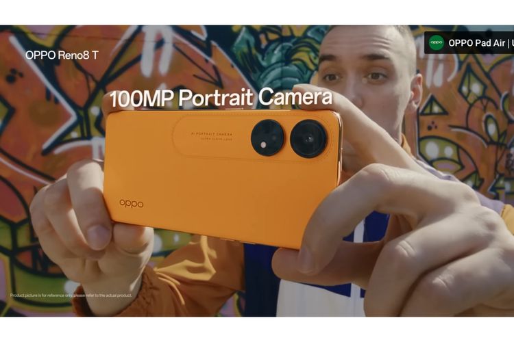 Oppo Reno8 T series membawa kamera utama 100 MP Potrait Camera.