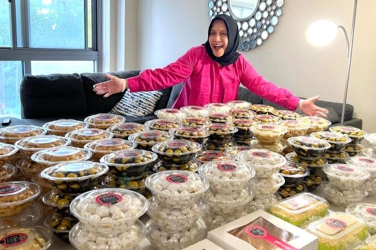 Adiwi Ayundari, pemilik katering makanan dan kue tradisional Indonesia di Maryland, AS.