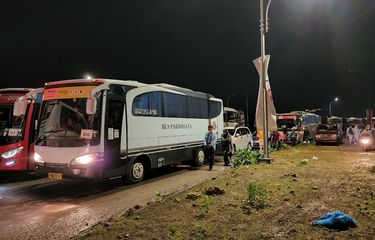 Potret kemacetan di area Mandalika setelah perhelatan MotoGP Indonesia rampung pada Minggu (20/3/2022).
